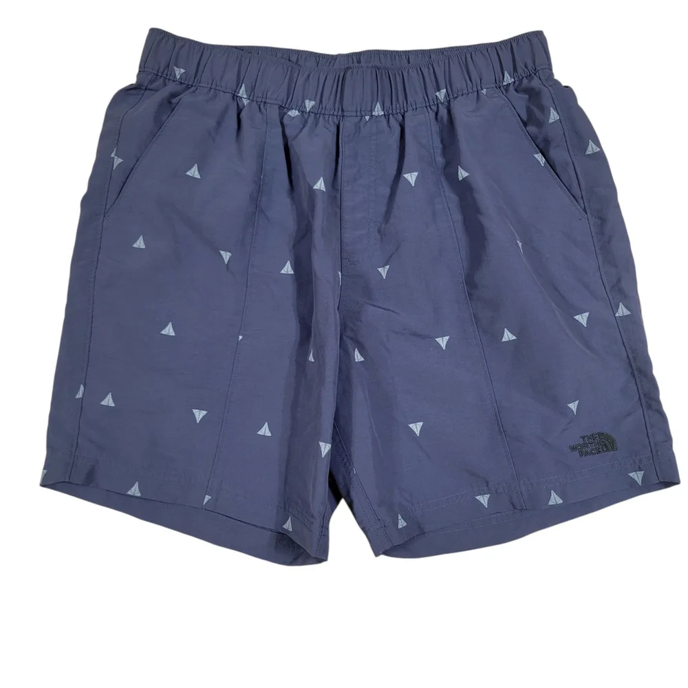 North Face Men's Pull-On Blue Trunks Shorts Size Medium Waist 32 Inseam 7